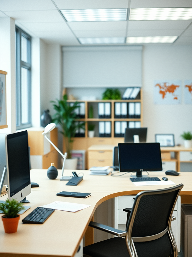 clean and organized office space