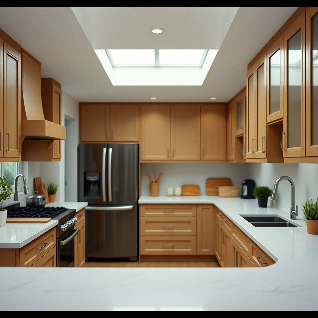 clean kitchen in a big house