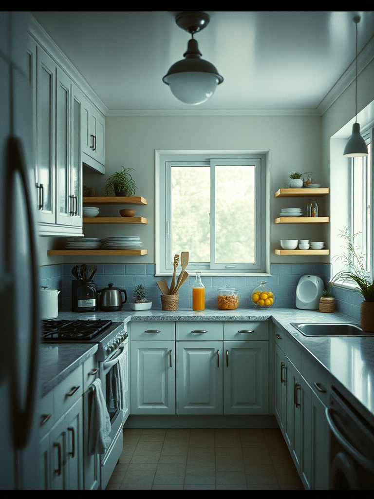 interior of a kitchen that has been deep cleaned